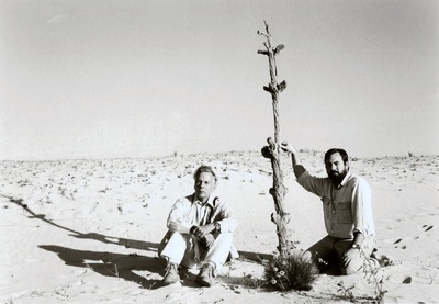 Picture of Jorge Camacho & Juan Carlos González Faraco in the dunes of Doñana