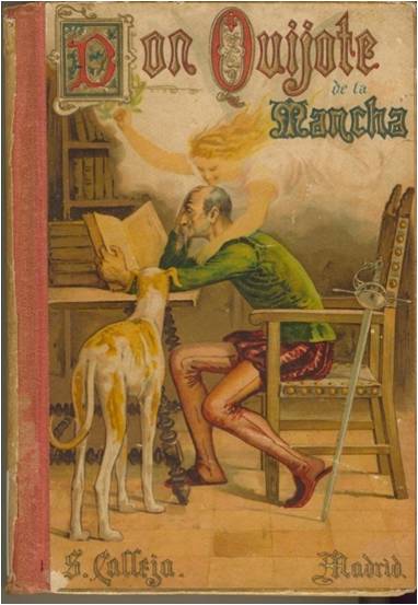 Cover of old edition of Don Quijote